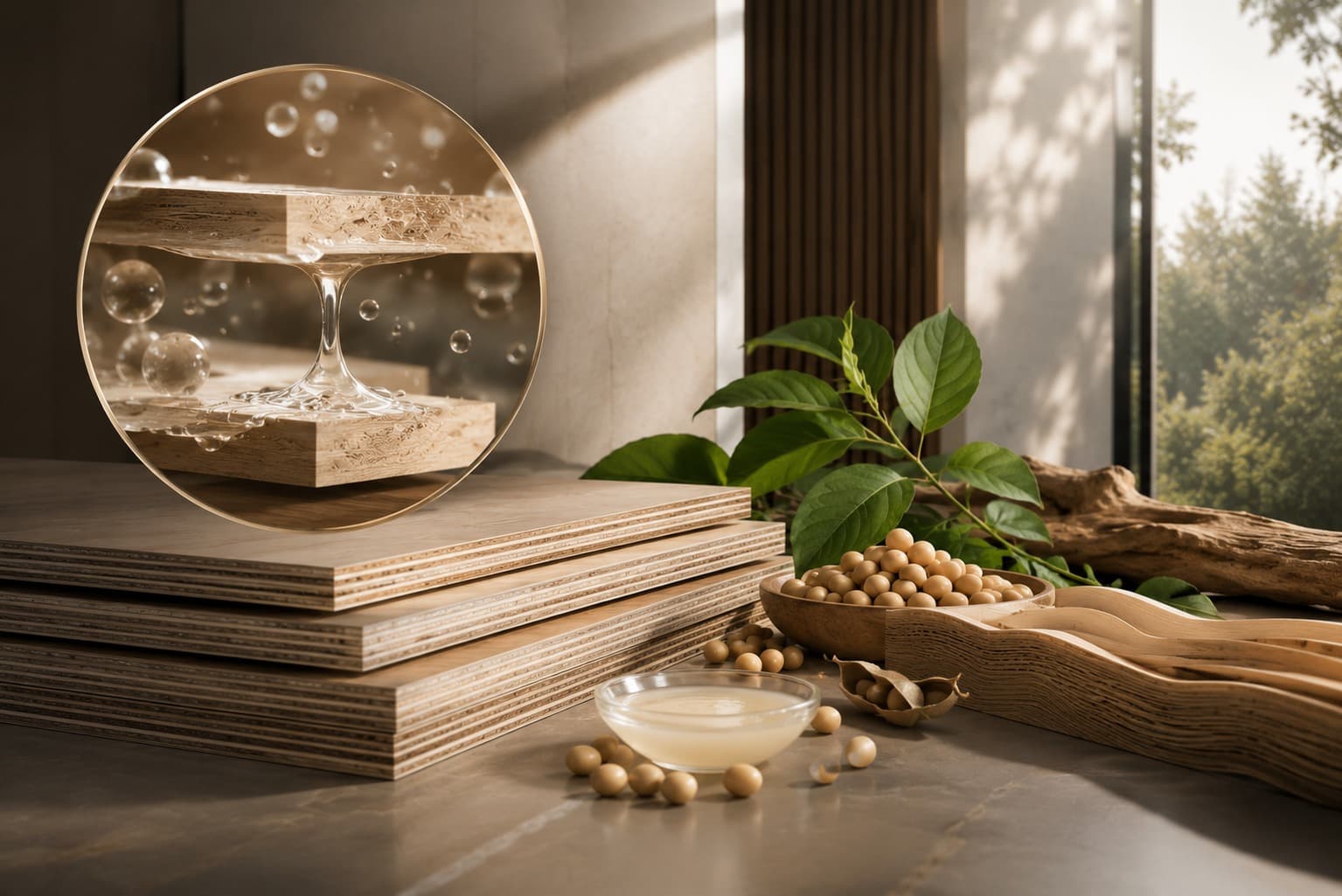 Natural soybean glue technology — ENF-grade eco board structure